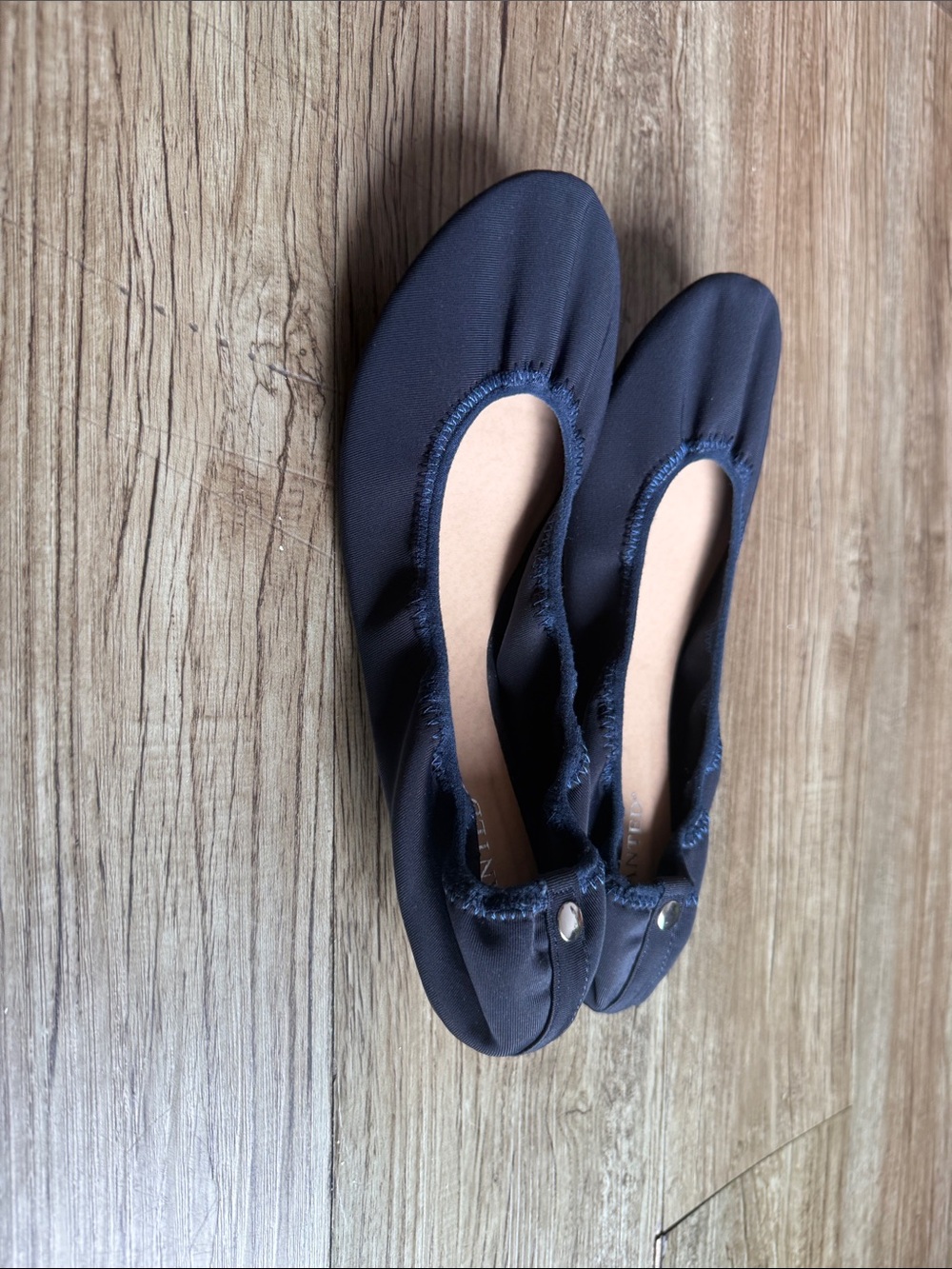 Wanted Navy Blue Women's Ballet Flats with Gathered Elastic Topline flats size 8 - Picture 2 of 6